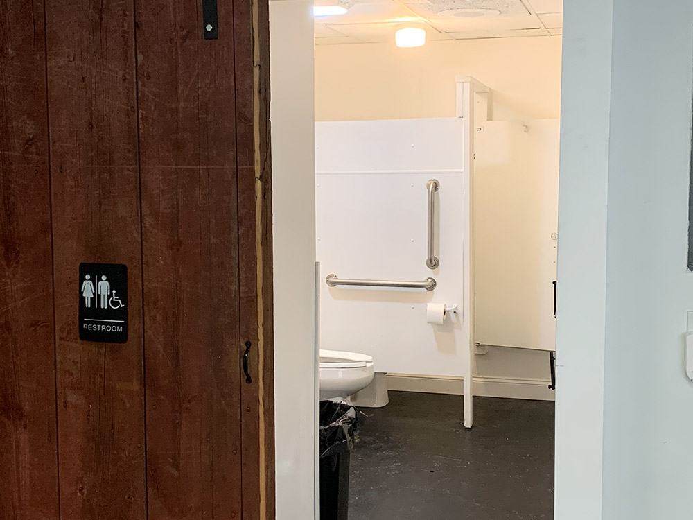 Three bathrooms (including a handicap bathroom)