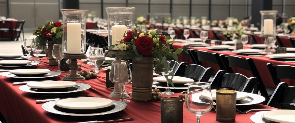 setup at a corporate event